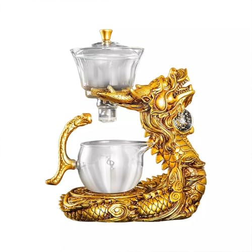 YoeEoay Kung Fu Glas Tee Set Halbautomatisches Teeset Magnetische Teekanne Faul Tropf Kung Fu Tee Set Kung Fu Teekanne- Tee Geschenke Für Männer(Kung-Fu-Teekanne) von YoeEoay