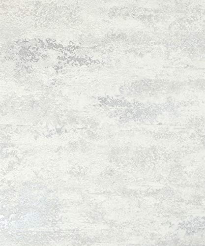 Vlies Tapete Beton Optik weiß silber grau metallic modern look Stein Wand GT1204 von YöL