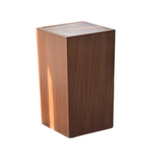 Abfalleimer Mülltonne Holz Mit Deckel Große Kapazität Müllcontainer Geruchsdicht Mülltrennsystem Schwingdeckel Typ Papiermülleimer Küchenmülleimer Für Küche Bad Schlafzimmer Büro ( Color : Style 1 ) von Yoeoefuo