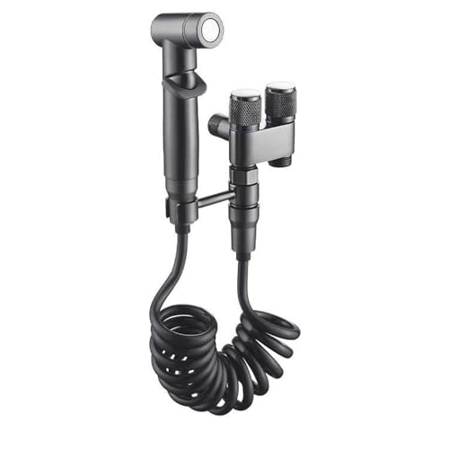 Bidet Handbrause Po Dusche Set G1/2” Keramik Ventil Wandmontierte WC Spritzpistole Edelstahl WC Brause Mit Schlauch Bidet-Sprayer Toiletten Duschset Für Toilette WC Badzimmer von Yoeoefuo