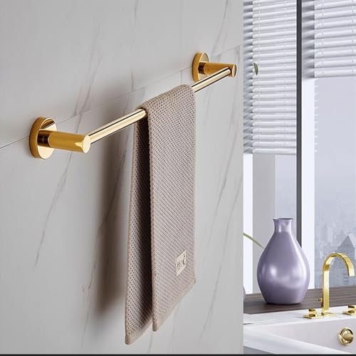 Handtuchhalter Handtuchregal Gold Towel Holder 30cm 40cm 50cm 60cm 70cm 80cm Badetuchhalter Bad Handtuchstange Mit Bohren Einfachem Design Gästehandtuchhalter Towel Storage Wandhandtuchhalter(80cm) von Yoeoefuo