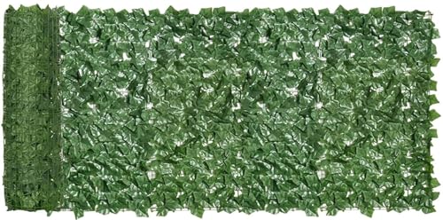 Sichtschutz Balkon Seitenwand Künstliche Efeu Garten Sichtschutz Privacy Screen 1x1m 1x5m 1x10m Kunstpflanzen Efeu Roll Seitenmarkise Ohne Bohren Für Balkon Gartenhecken Dekoration(Size:1x8m) von Yoeoefuo