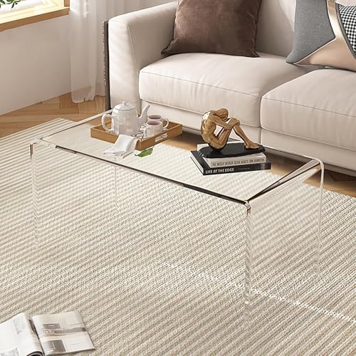 Sofatisch Beistelltisch Klein Couchtisch Acryl Tisch Minimalistisch Sidetable Endtisch Transparenter C Form Moderner Nachttisch Stubentisch Table For The Living Room Beistelltische(Stil 1,30x30x60cm) von Yoeoefuo