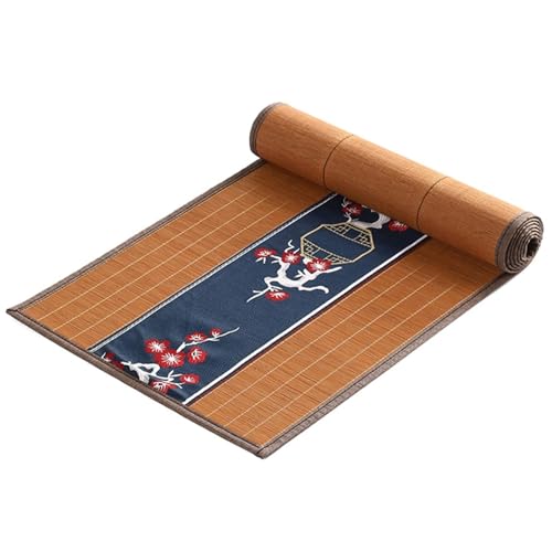 Tischläufer Bambus Tischsets Table Runner 60 - 300cm Japanisches Bambus-Tischset Handgemachte Bambus Teetassen Mat Hitzebeständige Waschbares Placemat Anti-Hot-Tischset Tischdecke ( Size : 40x90cm ) von Yoeoefuo