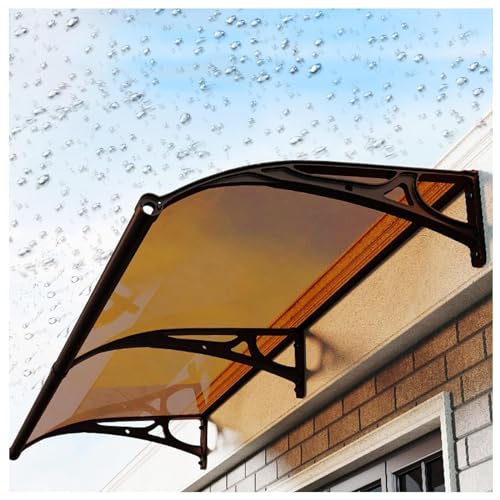 Vordach Anthrazit Pultvordach Hauseingang Tür Überdachung Länge 80-240cm Breite 60–100cm Große Größe Türvordach Mit Seitenteil Rinne Aluminium Metallgestell Vordach Für Haustür Vordach Haustürvordach von Yoeoefuo