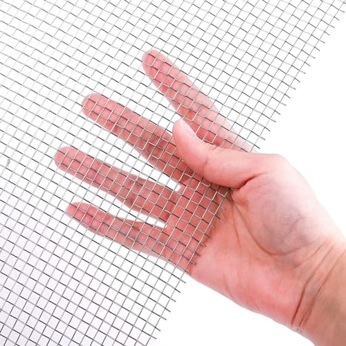 Yoeoefuo Gitter Maschendrahtzaun 5 Mesh Drahtgitter Feinmaschig 1x5m 1x10m 1x15m Metall Fliegengitter 304 Edelstahl Drahtgewebe Woven Wire Mesh Gitternetz Metallgitter Drahtgeflecht(Size:1x2m) von Yoeoefuo