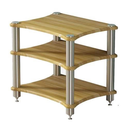 Yoeoefuo HiFi-Rack Plattenregal Plattenspieler-Regal 3-stufige AV-Rack Offenen Regalen Phonoschrank Audio Rack Schränke Für Zuhause Büro Audio-Video DJ Theater Shelf Rack Einfach Zu Bedienen von Yoeoefuo