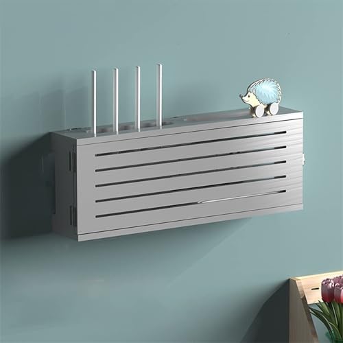Yoeoefuo Kabel Verstecken Router Schrank Aus Holz Netzwerk -Set Top Box Wall Monted Router Storage Box Kabel Organizer Wandbox WiFi Aufbewahrungsbox Wandregale (Color : Style 4) von Yoeoefuo