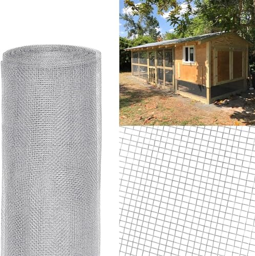 Yoeoefuo Maschendraht Metallgitter Drahtgitter 8 Mesh Edelstahl Wire Mesh Drahtgewebe 1x5m 1x10m 1x15m Edelstahlgewebe Drahtgeflecht Feinmaschig Filternetz Drahtzaun Kaninchenzaun(Size:1x1m) von Yoeoefuo