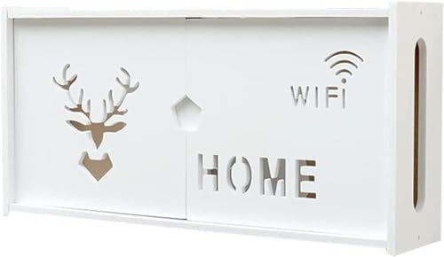 Yoeoefuo Schwebendes Regal Router Box Modisch Kabel Aufbewahrungsbox Routers Verstecken Kabelbox WiFi Storage Box Desktop Aufbewahrungsbox Cable Organizer Box Yoeoefuo Schwebendes Regal Router Box Modisch Kabel Aufbewahrungsbox Routers Verstecken Kabelbox WiFi Storage Box Desktop Aufbewahrungsbox Cable Organizer Box von Yoeoefuo