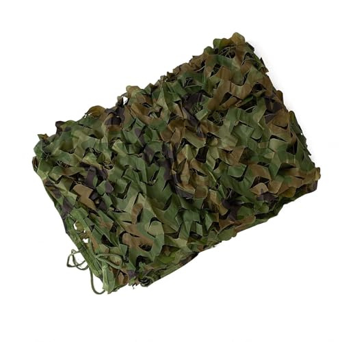 Yoeoefuo Tarnnetz Dschungel Sonnenschutz Camouflage Net 1x1m - 10x10m Mehrere Größen Outdoor Jagd Verstecknetz Bundeswehr Waldtarnnetz Sonnensegel Tarnnetze Sichtschutz Survival Netz(4x7m) von Yoeoefuo