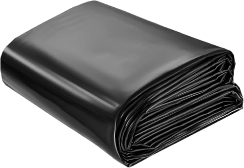 Yoeoefuo Teichfolie HDPE-Folie Gartenteichfolie Dicke 0,3 Mm Teichmembran 1x1m - 12x15m Teiche Schwarzfolie Wasserfest Uv-Beständig Gartenteich Koi-Teichfolie Gegen Algenwachstum Teichplane(1x2m) von Yoeoefuo