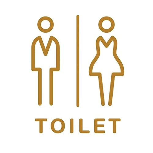 Yoeoefuo Toilettenschild Wc Schild Badezimmer Zeichen Schlicht Stilvoll Selbstklebend Toilettenschil Männer/Frauen WCschild Acryl Toiletten Wandschild Für Toiletten Im Büro Oder Hotel(Style 3) von Yoeoefuo