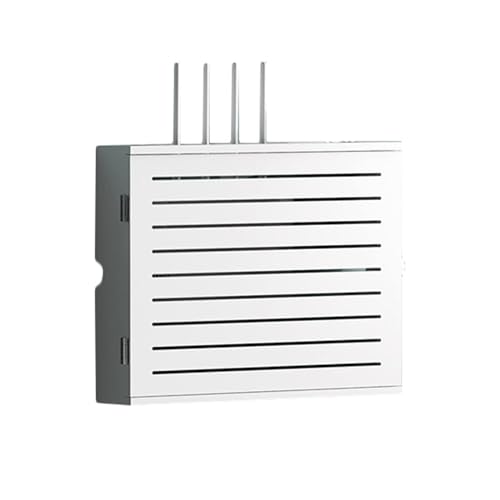 Yoeoefuo WLAN Box Router Kasten Cable Management Box Modisch Holz Set-Top-Box Drahtlose Aufbewahrungsbox Schwimmende Rack Wandregal Schwebend Wall Shelves (Color : Style 2, Size : 45Cm) von Yoeoefuo