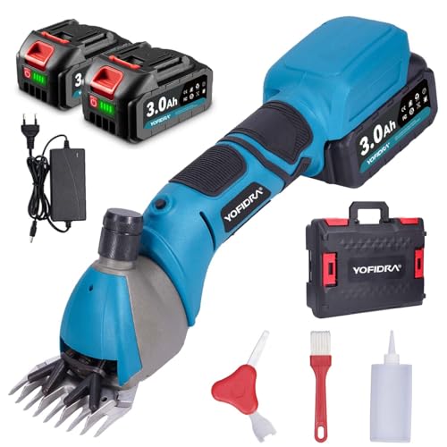 Yofidra Akku Schafschermaschine 800W - Professionelle Elektrische Schermaschine mit Bürstenlosem Motor, 3000RPM, 2x3000mAh Akkus, Einstellbare Pressklaue, Schafschere für Schafe, Alpakas, Ziegen Yofidra Akku Schafschermaschine 800W - Professionelle Elektrische Schermaschine mit Bürstenlosem Motor, 3000RPM, 2x3000mAh Akkus, Einstellbare Pressklaue, Schafschere für Schafe, Alpakas, Ziegen von Yofidra