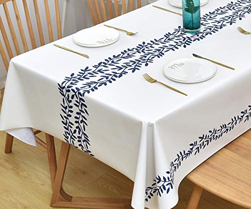 Yofori Vinyl Tischdecke, Plastik Abwischbare Tischdecke PVC Wasserabweisend Tischdecken für Küche Garten Outdoor (Rattan, 137x250cm) von Yofori