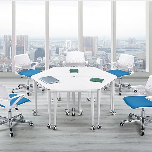 Yofsza Besprechungstisch - 6pcs Konferenztisch Kleiner beistelltisch arbeitstisch Mini Schreibtisch bürotisch büro Tisch Esstisch Konferenztisch für Home Office Verwendung Tisch,(Size:70x70x75cm) von Yofsza