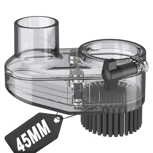 Yofuly 45mm CNC-Spindel-Staubschuh, 45mm Bürstenstaubsauger-Abdeckung für CNC-Fräsmaschine, Staubsammler mit 45mm Durchmesser, transparent für 3018 CNC-Maschine 300W Spindelmotor von Yofuly
