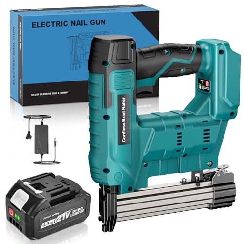 Yofuly Akku Tacker Nagelpistole Kompatibel mit Makita 18V 21V Batterie, 2-in-1 Elektrotacker Nagler mit 1 x 4000mAh Akku für Holz Polsterei Schreinerei Yofuly Akku Tacker Nagelpistole Kompatibel mit Makita 18V 21V Batterie, 2-in-1 Elektrotacker Nagler mit 1 x 4000mAh Akku für Holz Polsterei Schreinerei von Yofuly