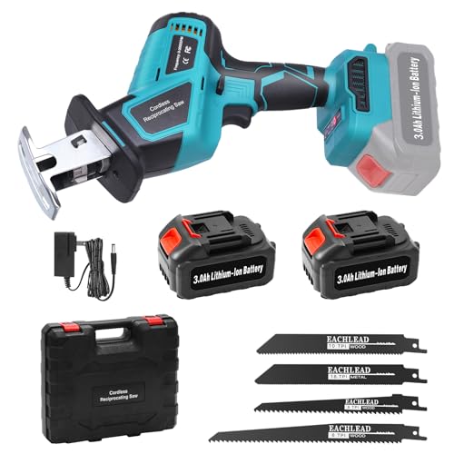 Yofuly Akku Säbelsäge für Ma-kkita 18V 21V Akku, Reciprosäge mit 2x 3000mAh Akku und Ladegerät, Elektrisch Fuchsschwanz Säge mit 3500SPM 6 Variabler Drehzahl Universalsäge für Holz, Metall Yofuly Akku Säbelsäge für Ma-kkita 18V 21V Akku, Reciprosäge mit 2x 3000mAh Akku und Ladegerät, Elektrisch Fuchsschwanz Säge mit 3500SPM 6 Variabler Drehzahl Universalsäge für Holz, Metall von Yofuly
