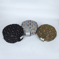 Rundes Zafu Yoga Kissen |Reißverschlussbezug |Waschbar| Portable - Ikat | Design in To The Dusk Baumwolle Vorgefüllt von YogaKargha