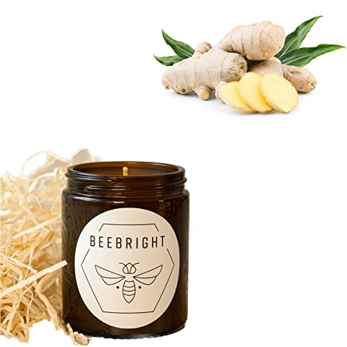 Handgemachte Bienenwachskerze im Glas, mit Deckel - dank des Deckels kannst du die Kerze überall mit hinnehmen, regional hergestellt, 8 cm x Ø 6,5 cm, Ginger Handgemachte Bienenwachskerze im Glas, mit Deckel - dank des Deckels kannst du die Kerze überall mit hinnehmen, regional hergestellt, 8 cm x Ø 6,5 cm, Ginger von Yogabox