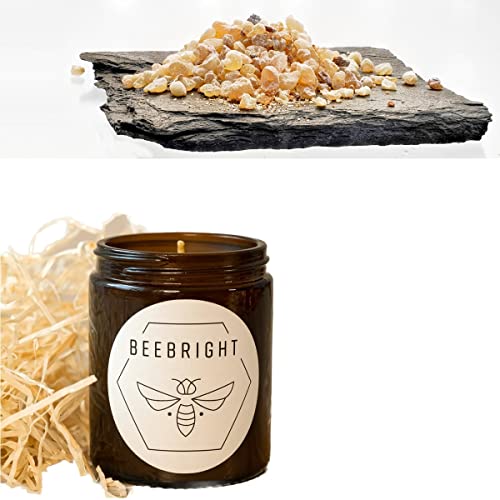 Handgemachte Bienenwachskerze im Glas, mit Deckel - dank des Deckels kannst du die Kerze überall mit hinnehmen, regional hergestellt, 8 cm x Ø 6,5 cm, Weihrauch Handgemachte Bienenwachskerze im Glas, mit Deckel - dank des Deckels kannst du die Kerze überall mit hinnehmen, regional hergestellt, 8 cm x Ø 6,5 cm, Weihrauch von Yogabox