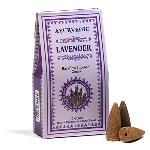 Yogabox Ayurvedische Rückfluss Räucherkegel Lavendel von Yogabox