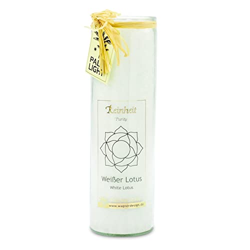 Yogabox Chakra Kerze WEIßER Lotus ca. 20 cm von Yogabox