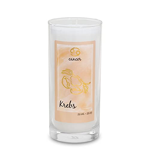 Yogabox Sternzeichen Kerze Krebs ca. 14 cm - weiß von Yogabox