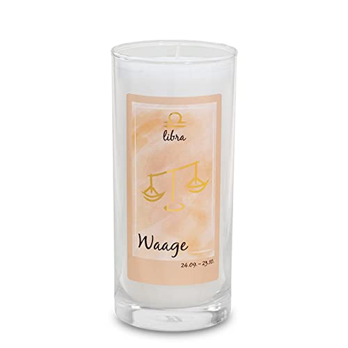 Yogabox Sternzeichen Kerze Waage ca. 14 cm - weiß Yogabox Sternzeichen Kerze Waage ca. 14 cm - weiß von Yogabox