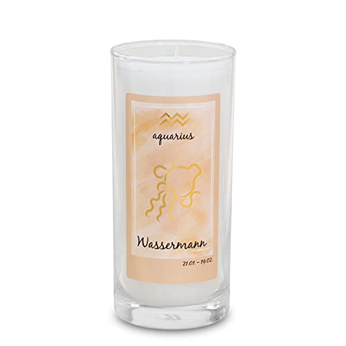 Yogabox Sternzeichen Kerze Wassermann ca. 14 cm - weiß Yogabox Sternzeichen Kerze Wassermann ca. 14 cm - weiß von Yogabox