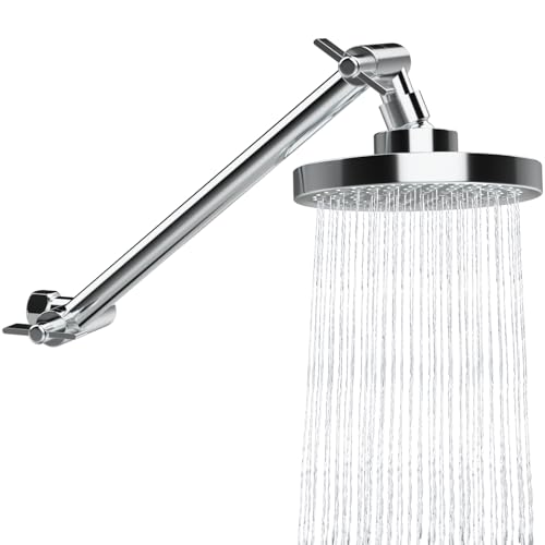 Regendusche Duschkopf mit Verlängerungsarm 27,9 cm, mit Universal-Anschluss an Duschköpfe, Duschkopf-Verlängerung mit Verriegelungsgelenk, Runde Duschbrause, Brausekopf mit Antikalk-Funktion Regendusche Duschkopf mit Verlängerungsarm 27,9 cm, mit Universal-Anschluss an Duschköpfe, Duschkopf-Verlängerung mit Verriegelungsgelenk, Runde Duschbrause, Brausekopf mit Antikalk-Funktion von Yogaret