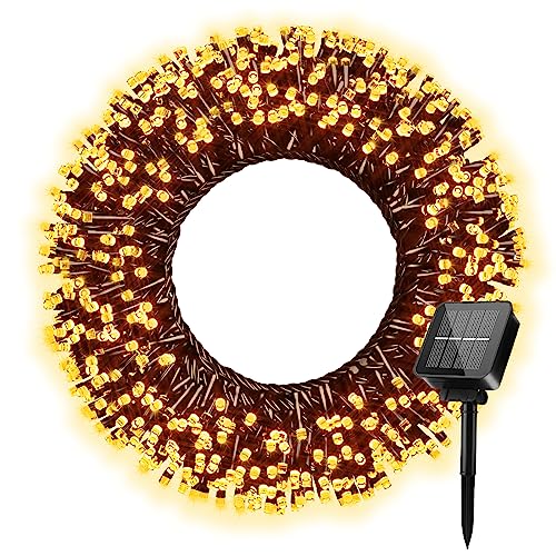 Yogle Solar Lichterkette Außen, 24M 240 LED Solar Lichterkette Aussen mit Timer und 8 Modi, IP65 Wasserdicht Solarlichterkette Beleuchtung Deko für Garten, Terrasse, Yard, Haus, Ostern, Hochzeit von Yogle