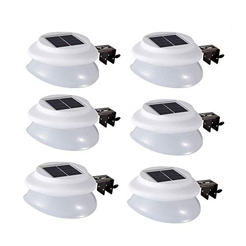 yohooo Solarleuchte Hof Warmweiß Licht,9 LED Solarlampe,Gartenlampe Solar Licht Wandleuchte Solar für Wände, Auffahrt Innenhof,Zäune,Flur,Veranda-6Stück von GVOREE