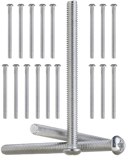 YoiYee M4 Kreuzschlitz-Maschinenschrauben Gewindeschrauben, 4 mm x 50 mm, verzinkter Stahl, DIN 7985, 20 Stück YoiYee M4 Kreuzschlitz-Maschinenschrauben Gewindeschrauben, 4 mm x 50 mm, verzinkter Stahl, DIN 7985, 20 Stück von YoiYee