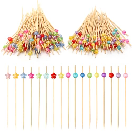 200 Stück Fingerfood Spieße 12cm, Bunte Bambus Piekser, Vielseitige Cocktailspieße für Kuchen, Dessert, Getränke, Hochzeit und Bar Dekoration 200 Stück Fingerfood Spieße 12cm, Bunte Bambus Piekser, Vielseitige Cocktailspieße für Kuchen, Dessert, Getränke, Hochzeit und Bar Dekoration von Yoicn Lth