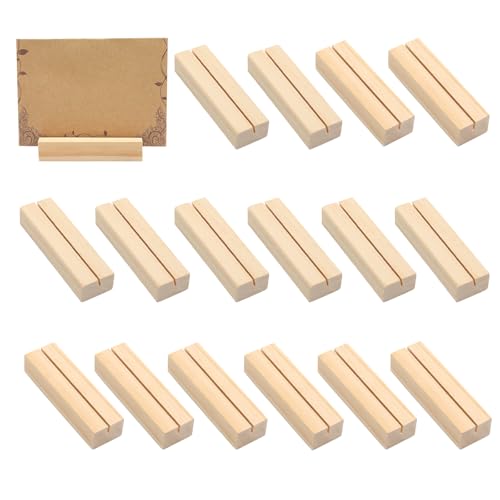 Yoicn Lth 16 Stück Kartenhalter Holz, Tischkartenhalter 10 cm, Kartenständer für A5 A6 Menükarten, Fotos und Platzkarten, Holzaufsteller für Hochzeit, Restaurant und Büro Yoicn Lth 16 Stück Kartenhalter Holz, Tischkartenhalter 10 cm, Kartenständer für A5 A6 Menükarten, Fotos und Platzkarten, Holzaufsteller für Hochzeit, Restaurant und Büro von Yoicn Lth