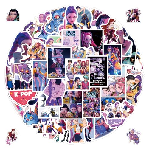 Yoimckay 55 Stück Kpop Hunters Aufkleber, Huntrix Merch Stickers, Anime Sticker Set, Wasserdicht Vinyl Aufkleber, Deko für Laptop, Auto, Koffer, Skateboard, für Kinder Teenager Erwachsene Yoimckay 55 Stück Kpop Hunters Aufkleber, Huntrix Merch Stickers, Anime Sticker Set, Wasserdicht Vinyl Aufkleber, Deko für Laptop, Auto, Koffer, Skateboard, für Kinder Teenager Erwachsene von Yoimckay