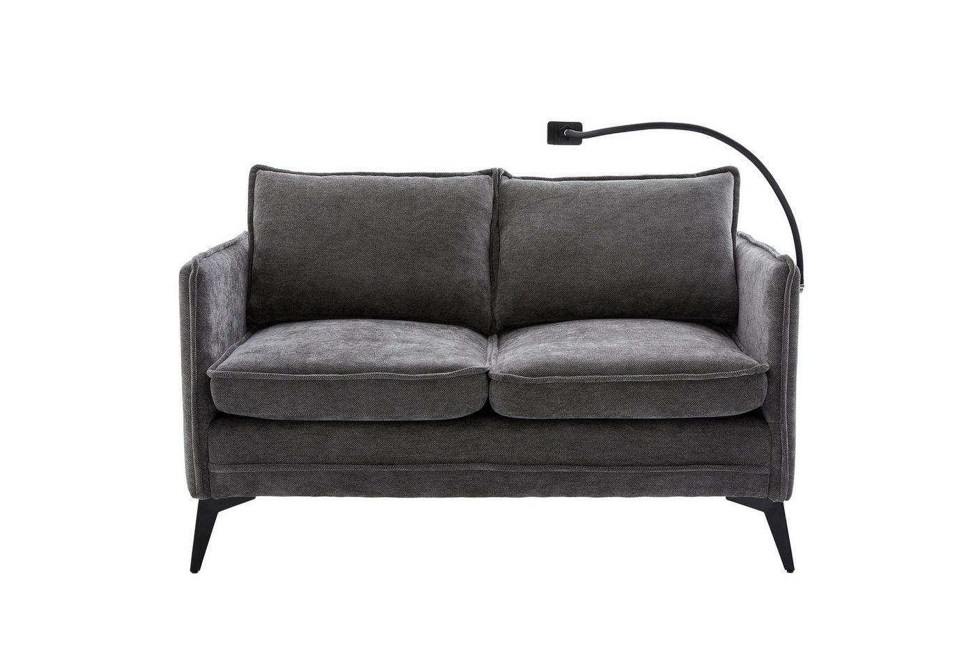 Yoimoimo 2-Sitzer mit Handyhalter & Staufach - Chenille-Stoff, Metallfüße, kompakt von Yoimoimo