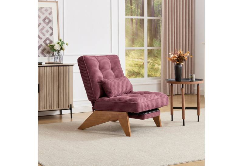 Yoimoimo Loungesessel Verstellbar mit Fußstütze & Lendenkissen - Holzbeine, Stoff Yoimoimo Loungesessel Verstellbar mit Fußstütze & Lendenkissen - Holzbeine, Stoff von Yoimoimo