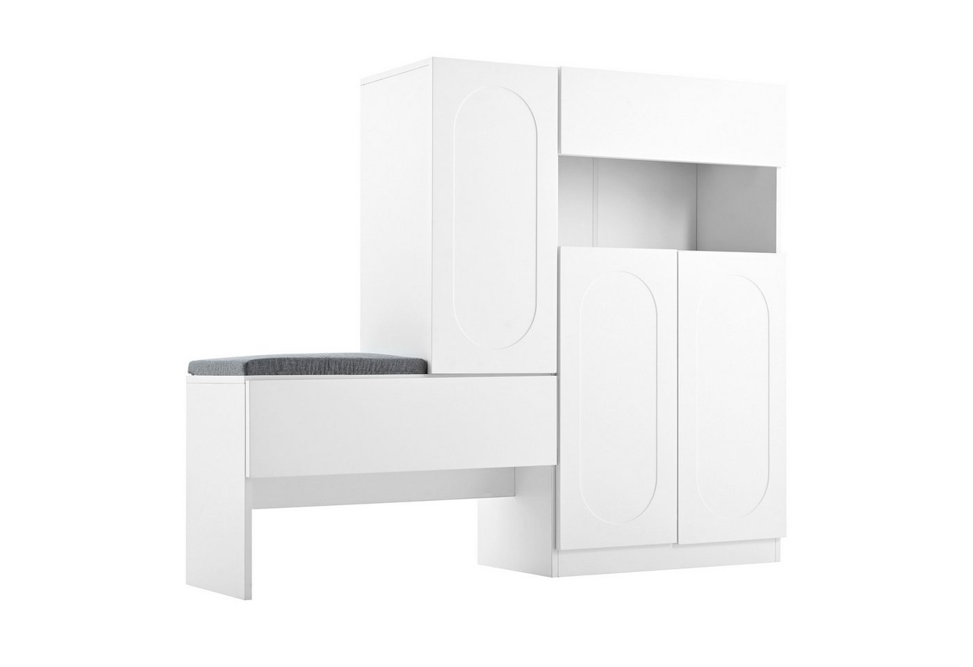 Yoimoimo Schuhschrank Schuhbank mit Sitzkissen - Schuhschrank 140cm, Verstellbare Regale Yoimoimo Schuhschrank Schuhbank mit Sitzkissen - Schuhschrank 140cm, Verstellbare Regale von Yoimoimo