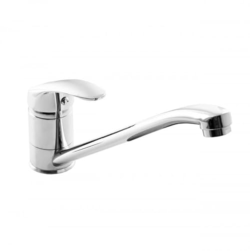 Yoka Home - Wasserhahn für Küche - Küchen-Armatur mit langem Auslauf 360° Drehbar - Mischbatterie Küche Stehend - Spültischarmatur mit Strahlregler - aus Metall - Verchromt von Yoka Home