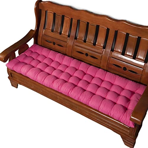 Yokbeer Bankauflage Sitzkissen für Gartenbank Polster Auflage Outdoor Bankpolster Auflage für Sitzbank Textil Gartenbankauflage Schaukel (Color : Pink, Size : 160 * 48cm) von Yokbeer