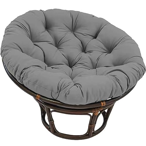 Yokbeer Papasan Kissen, Papasan Stuhlkissen, Outdoor Papasan Stuhl, Papasan Hängender Korbstuhl Pad Weich Verdickte Schaukel Papasan Stuhlkissen Outdoor (Color : Gray, Size : 80 * 80cm) von Yokbeer