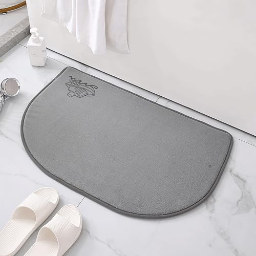 Yokqexz Badematte Aus Memory-Schaum, Halbrunde Fußmatte, Schnelltrocknender Badezimmerteppich Rutschfester Rückseite, Maschinenwaschbarer Duschvorleger Mit Langsamer Rückfederung(Boat Grey,40 * 60cm) Yokqexz Badematte Aus Memory-Schaum, Halbrunde Fußmatte, Schnelltrocknender Badezimmerteppich Rutschfester Rückseite, Maschinenwaschbarer Duschvorleger Mit Langsamer Rückfederung(Boat Grey,40 * 60cm) von Yokqexz