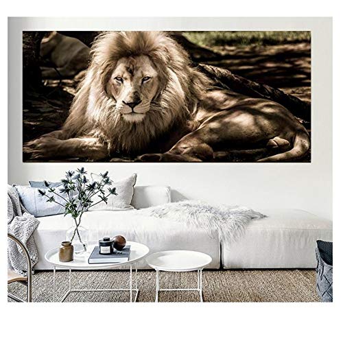 Yolada DIY 5D Diamond Painting Kits Large Volle Runde/Quadrat Diamant Malerei Set Große Größe Löwe-Tier fertigte Foto besonders an Strass Stickerei Kreuz Stich Home Wall Dekor,Quadrat Bohrer,80X220cm von Yolada