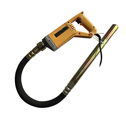 Betonrüttler 850W / 1300W Handrüttler Rüttelflasche Beton Elektro Innenrüttler Flaschenrüttler Ø35mm Vibrationsflasche mit Tragegriff und 1m/1.5m flexibler Welle (Gelb) von Yolancity