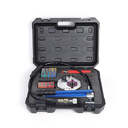 Hydraulikschlauch Presse Hydraulik Schlauch Crimper Presszange Crimp Schlauch Presse Krimp Crimp Werkzeug Hydraulik Presszange Crimping Press Kit Klimaanlagen Reparatur Werkzeug Set von Yolancity