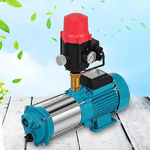 Kreiselpumpe Wasserpumpe Gartenpumpe Wasserwerk Edelstahl Jetpumpe Hauswasserwerk mit Schaltautomatik Druckschalter 1300 Watt 4000 L/h 9,8bar von Yolancity